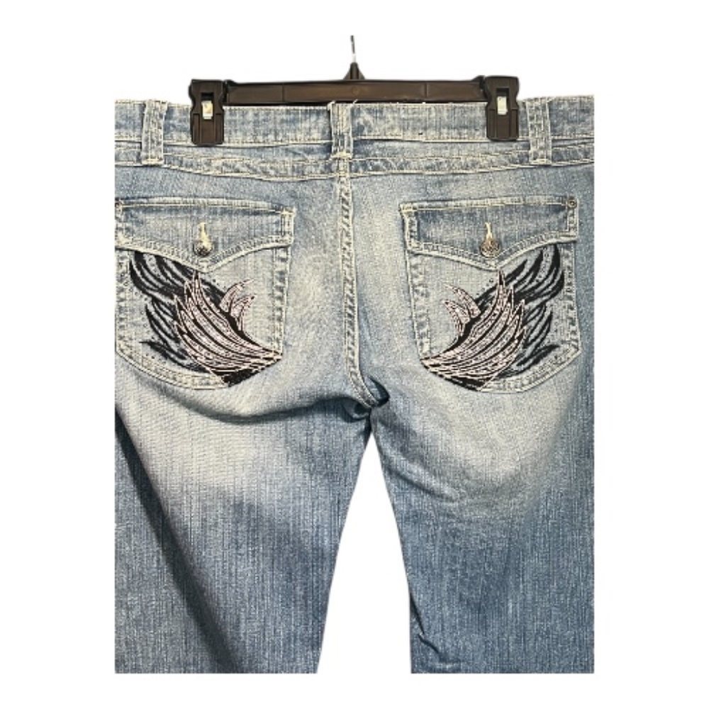 EUC Harley Davidson women’s embellished embroidered pocket jeans | size 10L - Picture 3 of 10